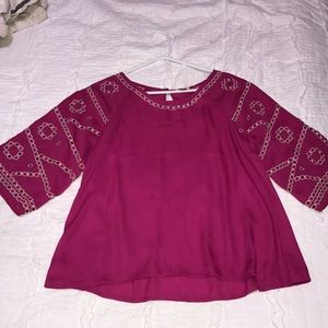Hot pink blouse